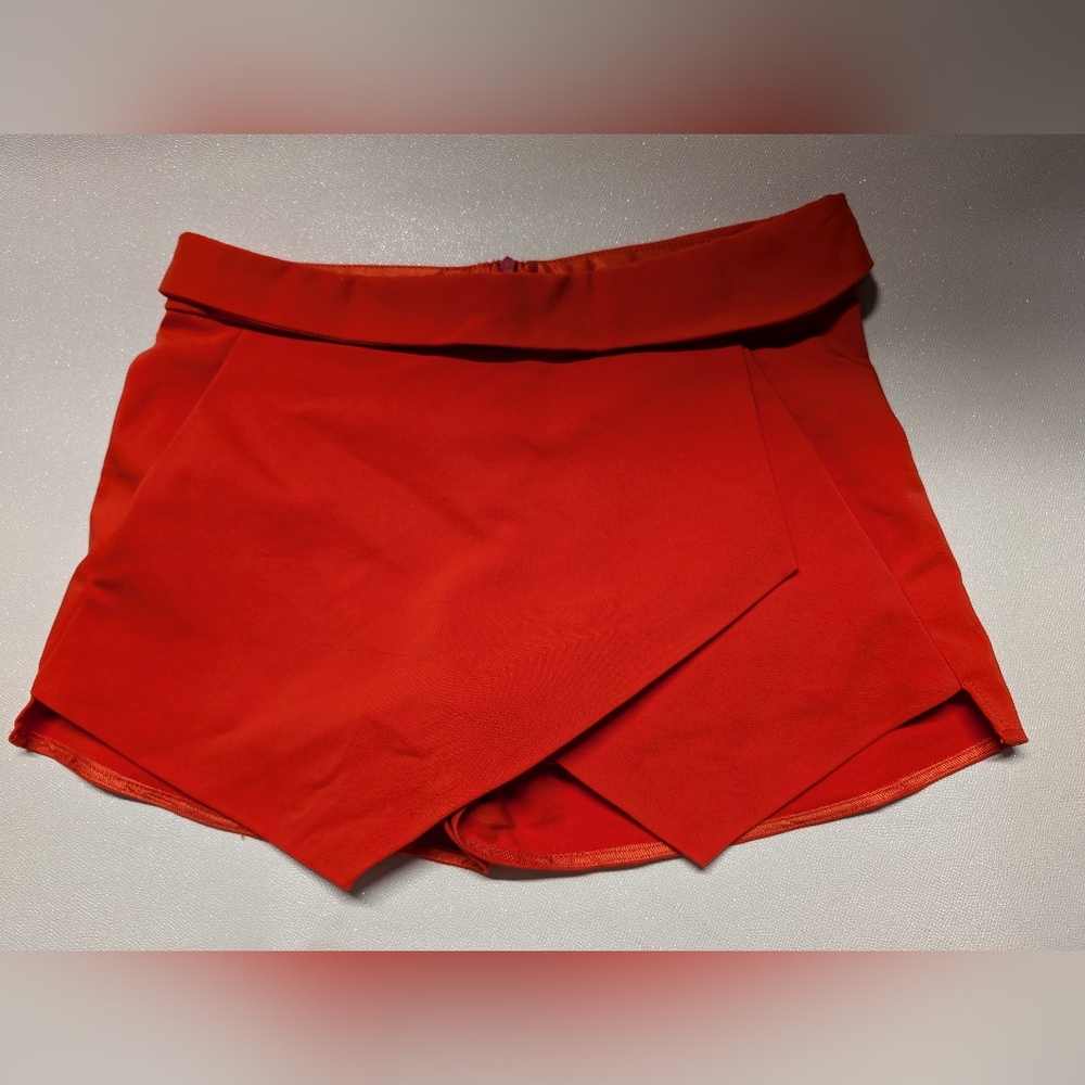 Bright orange Zara small skort shorts skirt